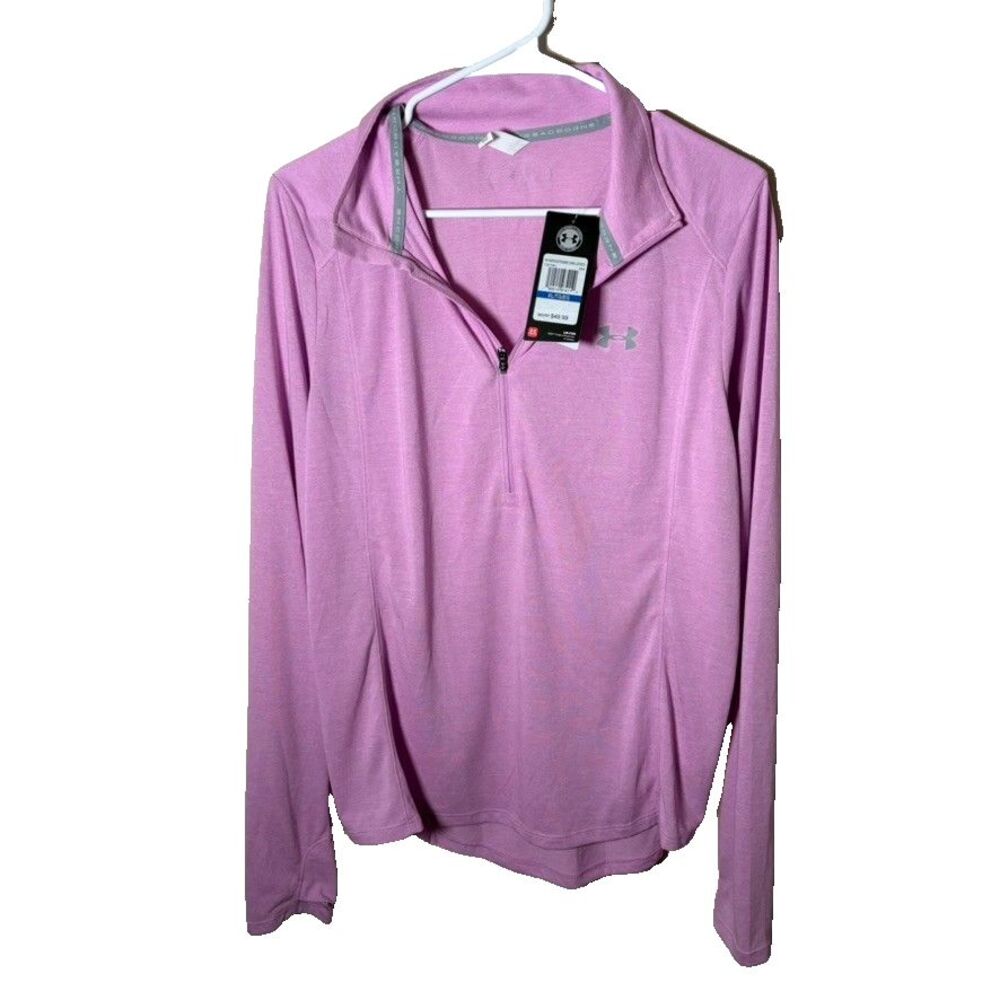 Under Armour Sweatshirt Women's XL Purple V-Neck Long Sleeve Lightweight NWT
